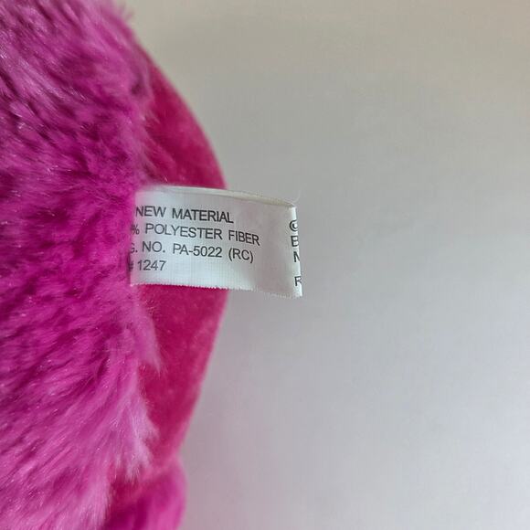 Goffa Pink Blue Green Plush Teddy Bear with Bow ~11.5" Sitting Stuffed Animal - Picture 6 of 10